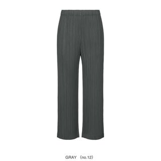 PLEATS PLEASE グレー系 ガウチョパンツ 裾カットあり PLEATS PLEASE