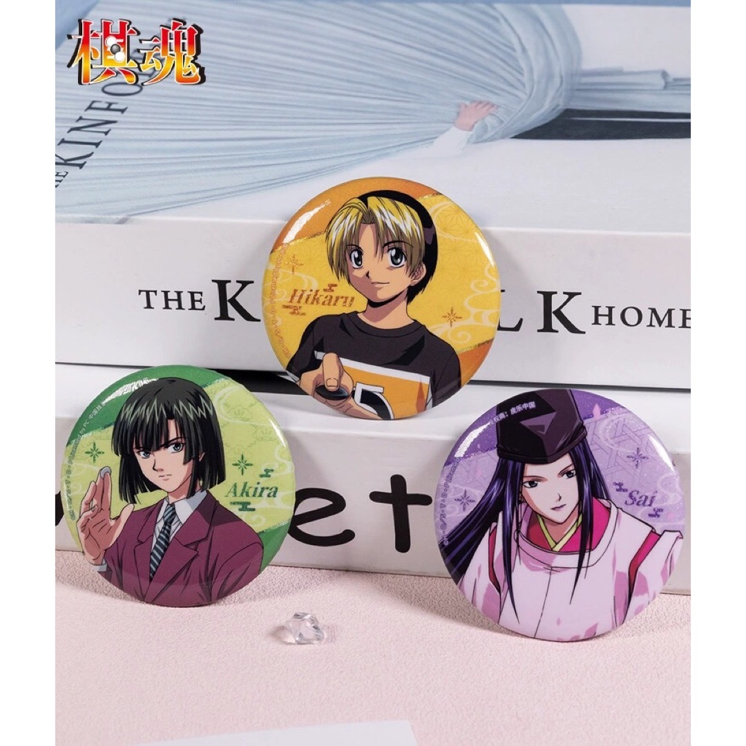 ヒカルの碁×楽天コレクション D-8賞 スクエア缶バッジ 進藤ヒカル ヒカルの