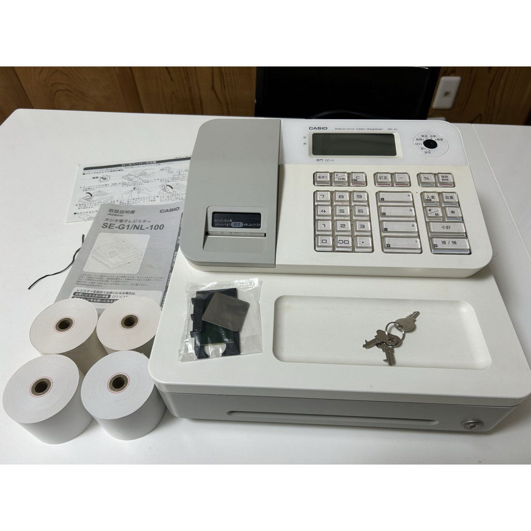 CASIO 電子レジスターSE-G1 / NL-100 動作品 レシート3個付き