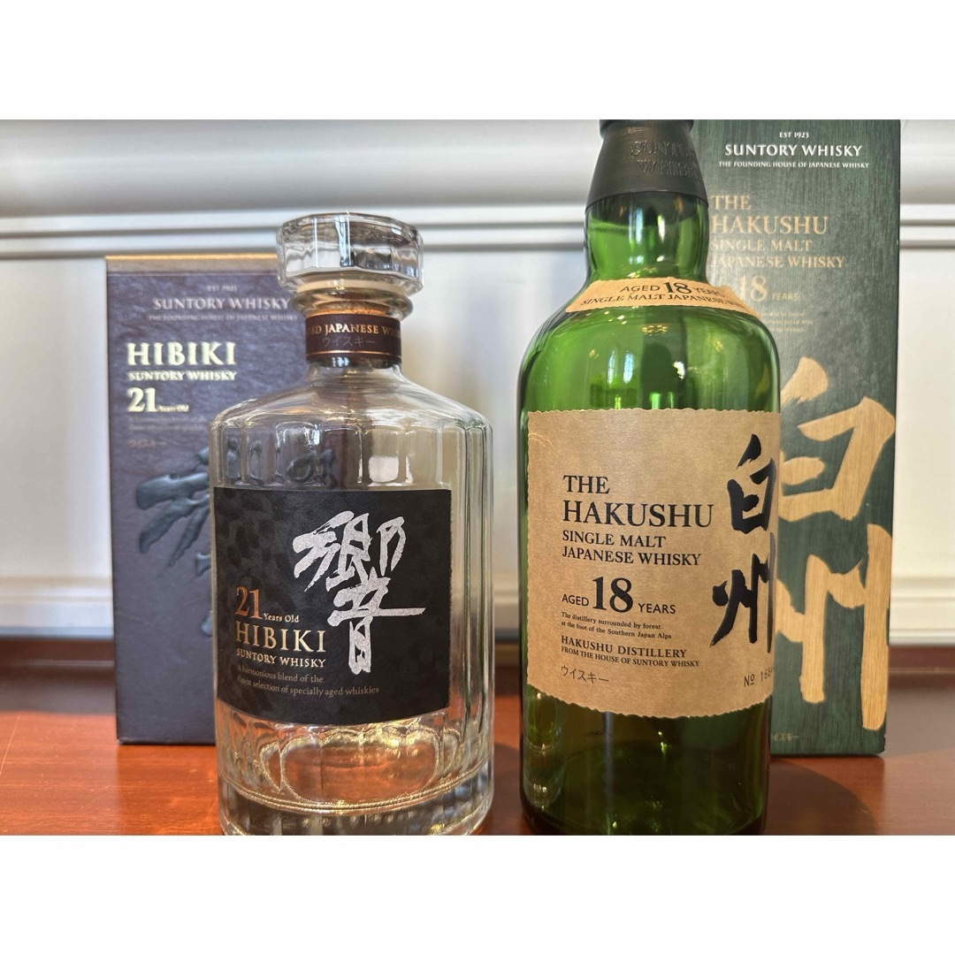 や*様 ビン 箱 のみ☆響21年 山崎18年 白州18年