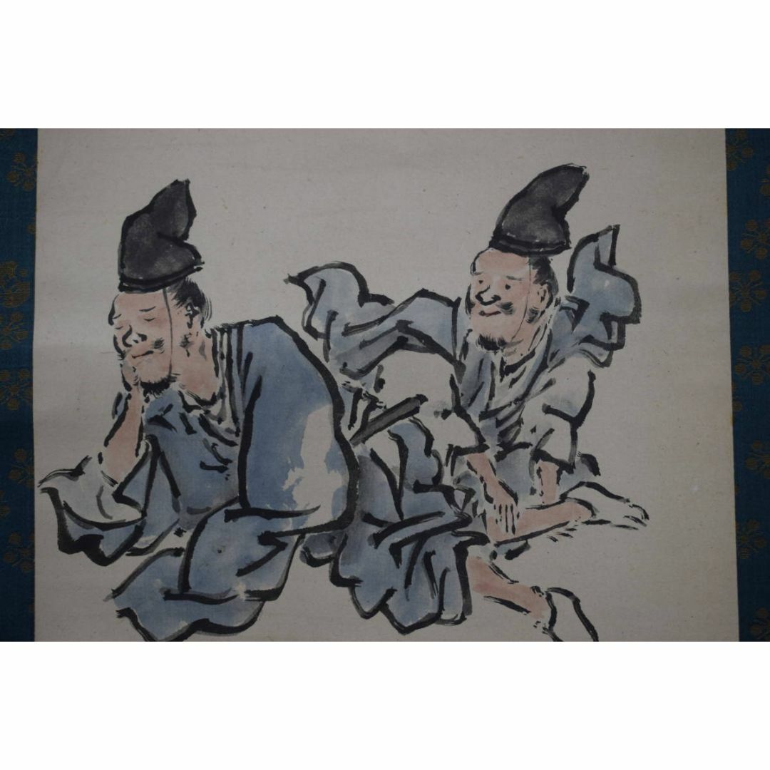 真作】佐伯岸岱広瀬旭荘賛/和漢忍耐/三幅対/掛軸☆宝船☆W-483JM