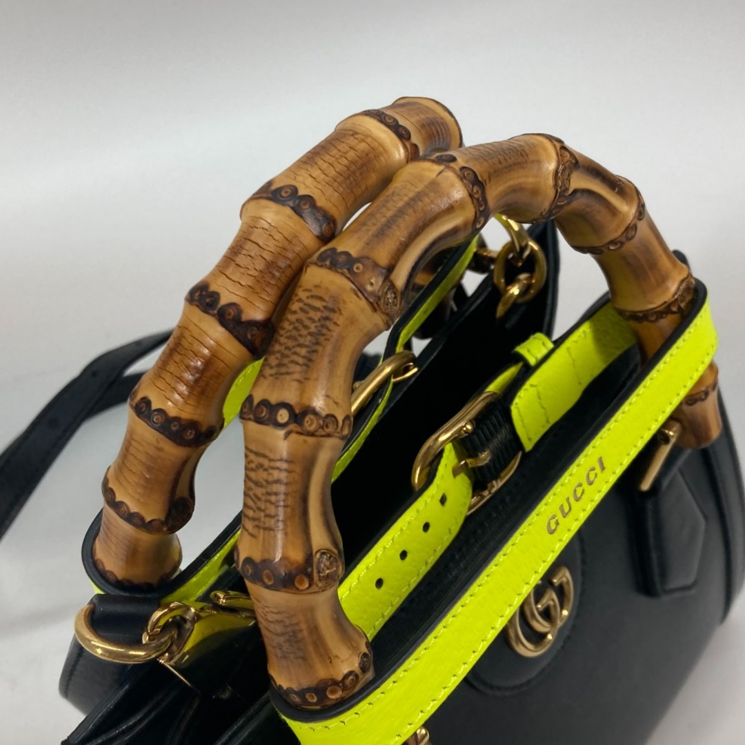 GUCCI - グッチ GUCCI ダイアナ ミニ バンブー 655661 ネオンカラー