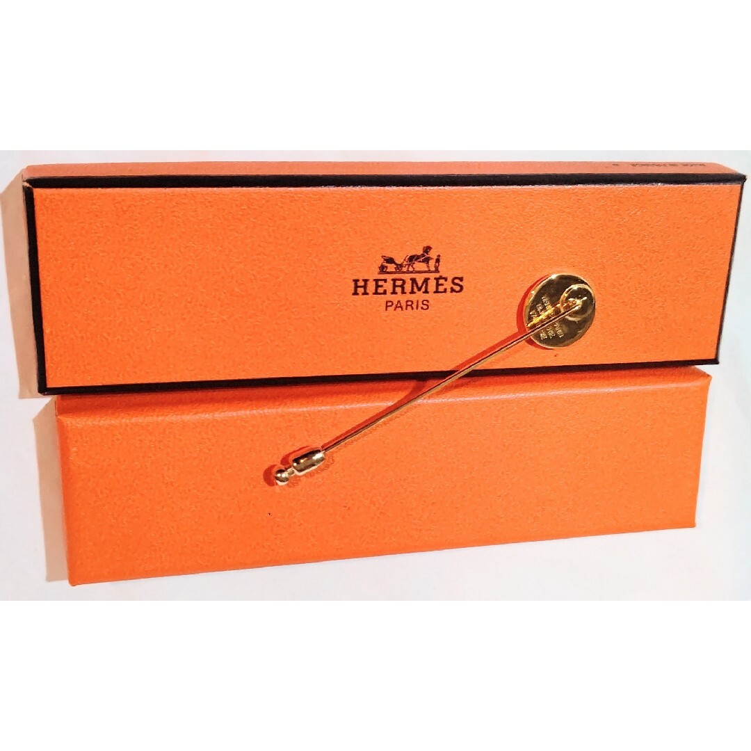未使用エルメスHERMES セリエピンブローチゴールド箱付プレゼント