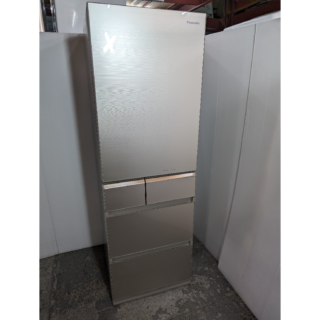 冷蔵庫 パナソニック 希少 右開き シャンパンゴールド ガラスデザイン