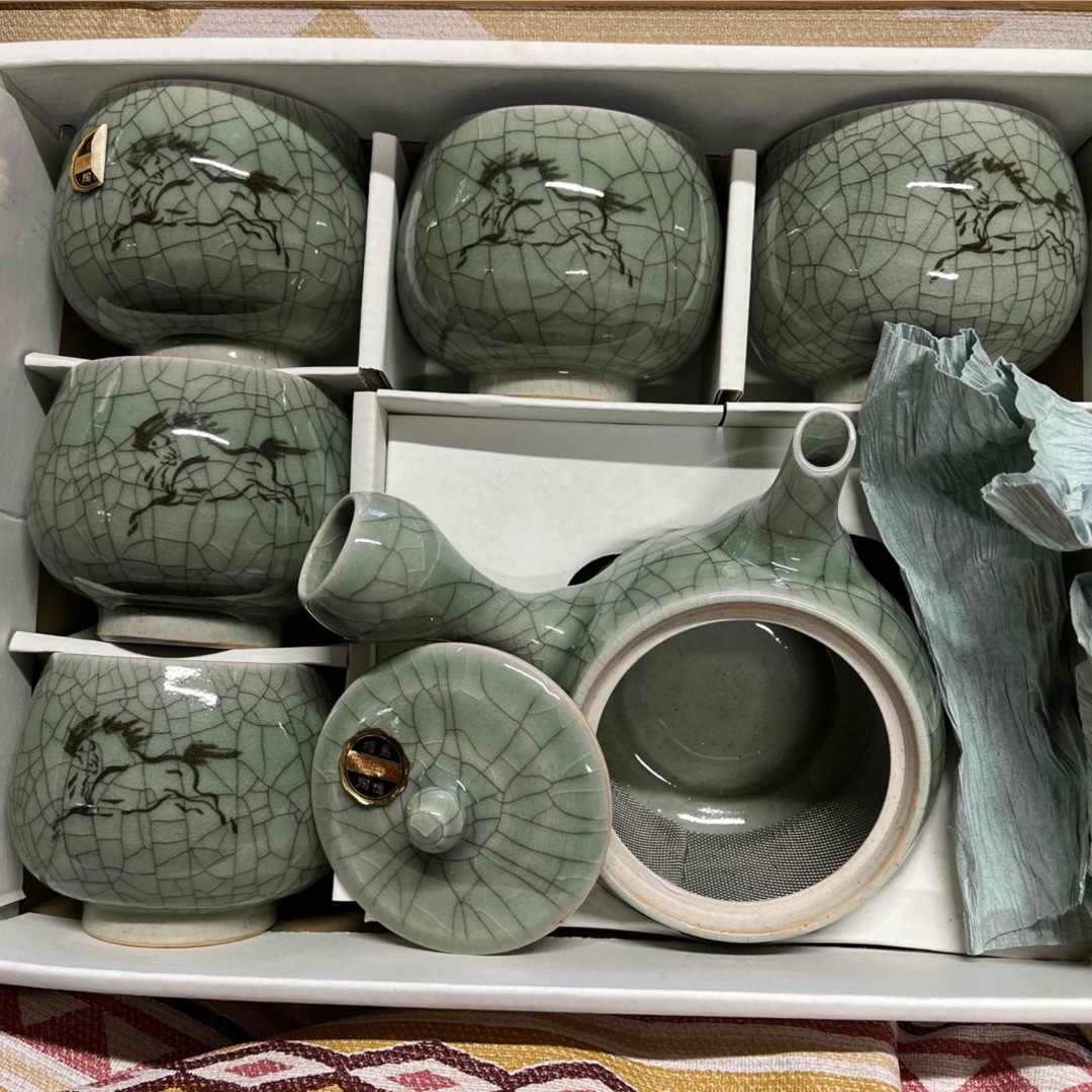 茶道具 茶器 急須 湯 湯呑み 相馬 相馬焼 相馬焼 急須湯呑セット