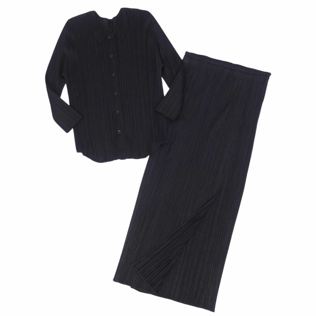 プリーツプリーズ ♥中古品 黒 ガウチョパンツ PLEATS PLEASE ISSEY