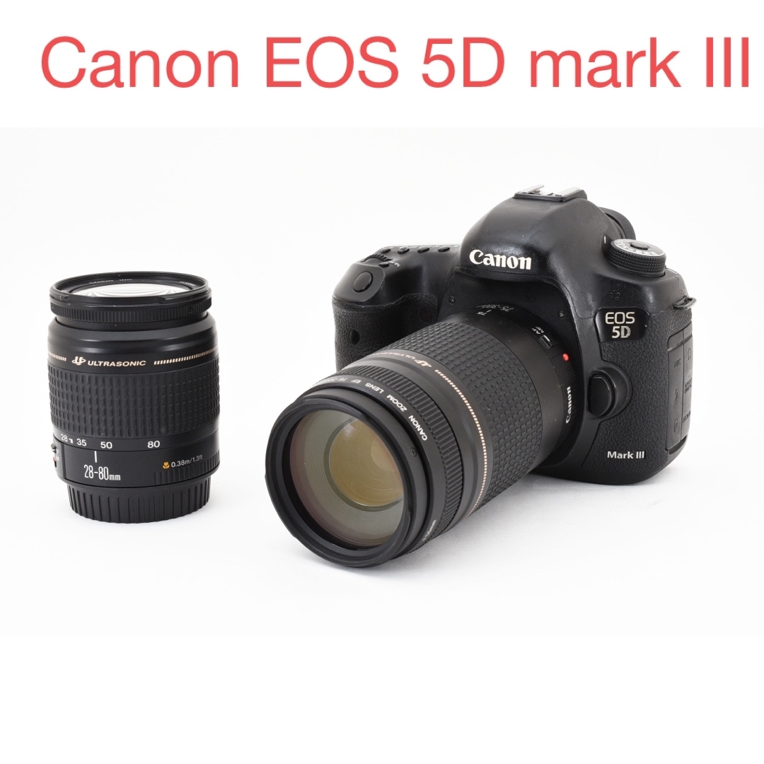 Wi-Fi/動画Canon EOS 5D ストア MarkIII標準&望遠レンズセット
