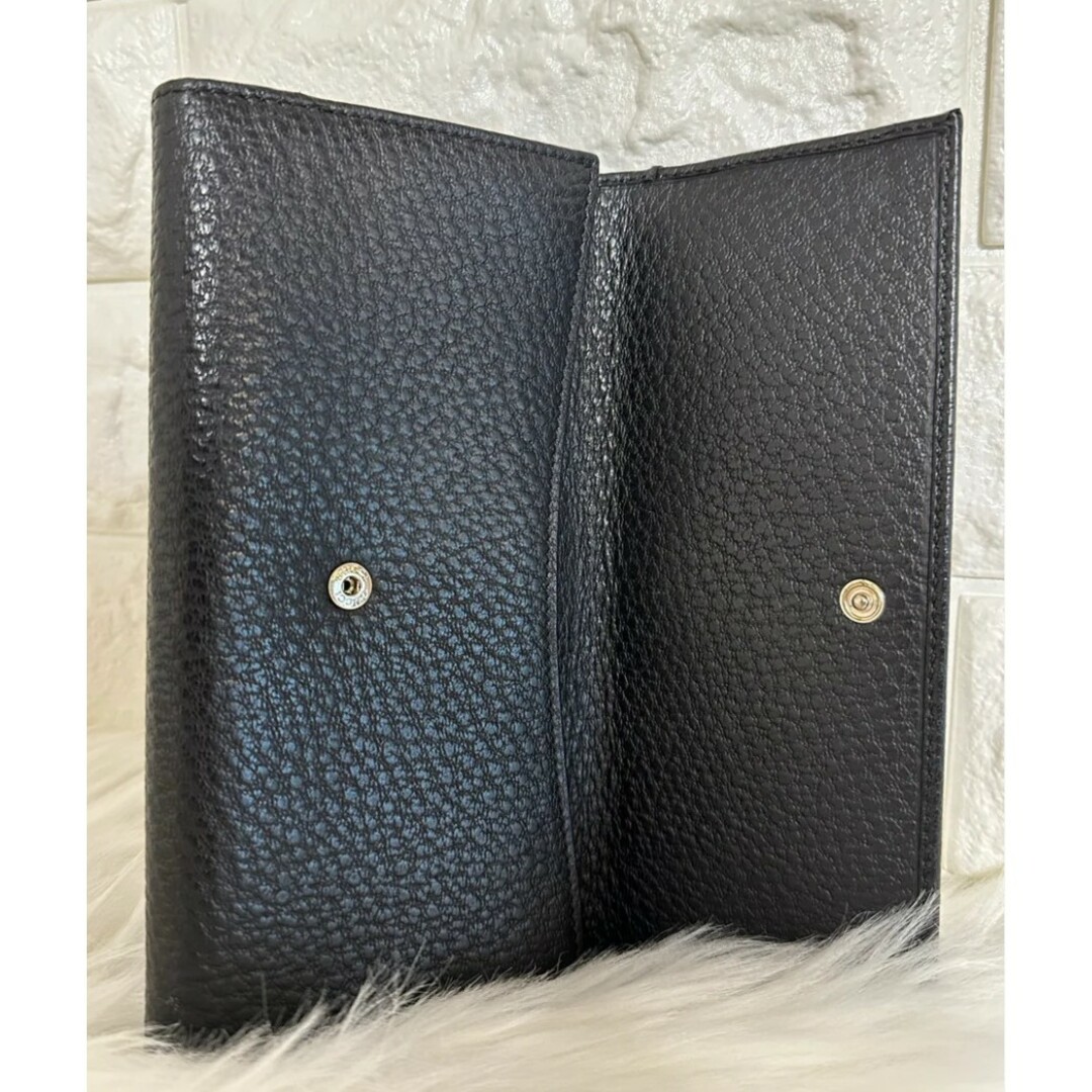 GUCCI グッチ Wホック 長財布 137375 ホースビット ブラック