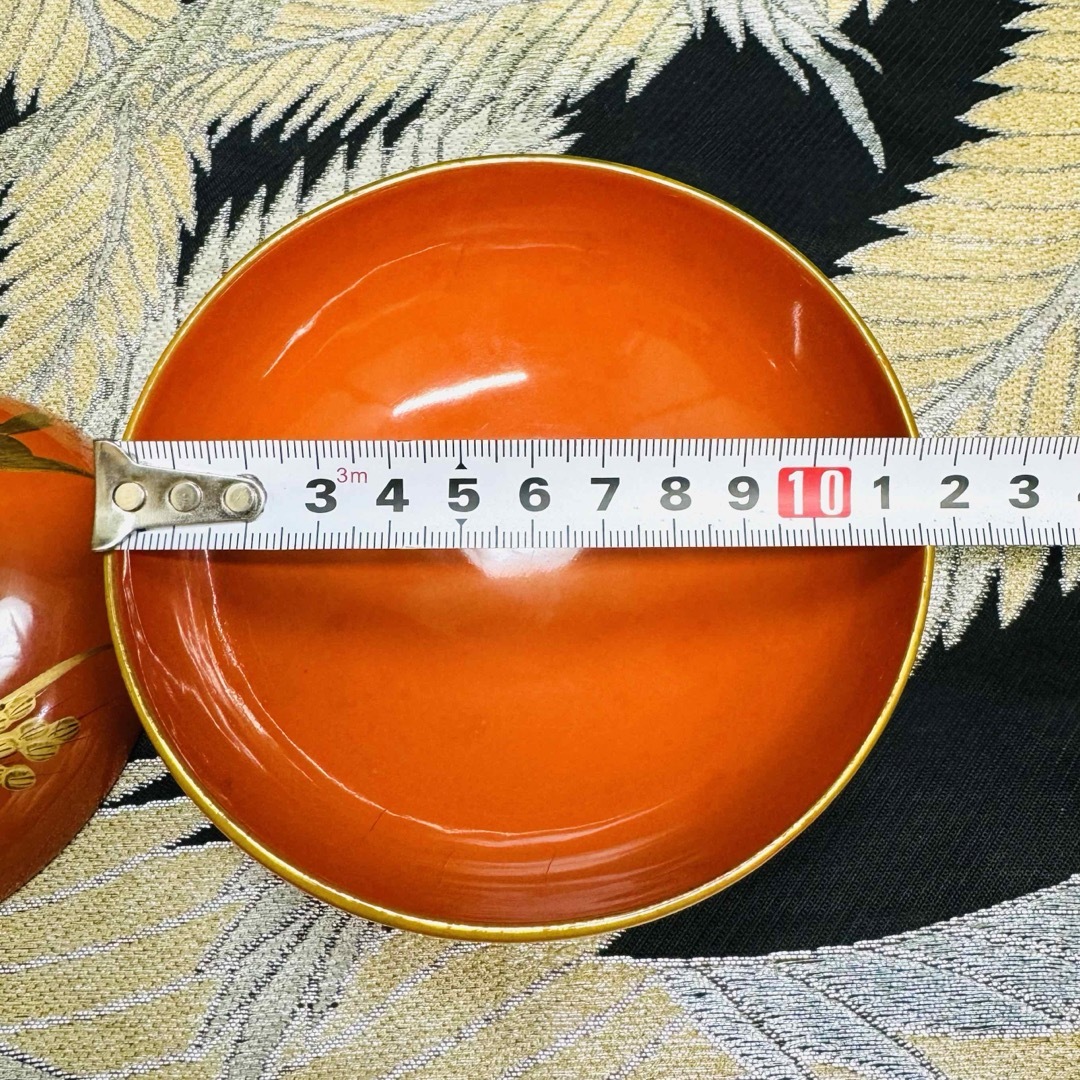 漆器 輪島塗 沈金 金蒔絵 木製 蓋付椀 お煮物椀 吸物椀 6客