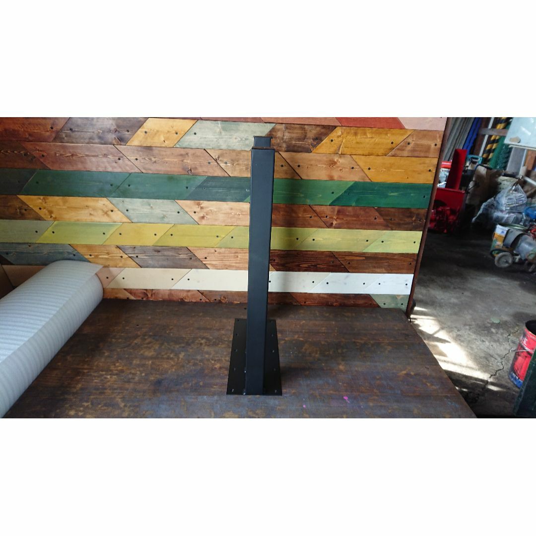 マットブラックでアイアンな極太鉄脚♪ 50×400×650mm B型