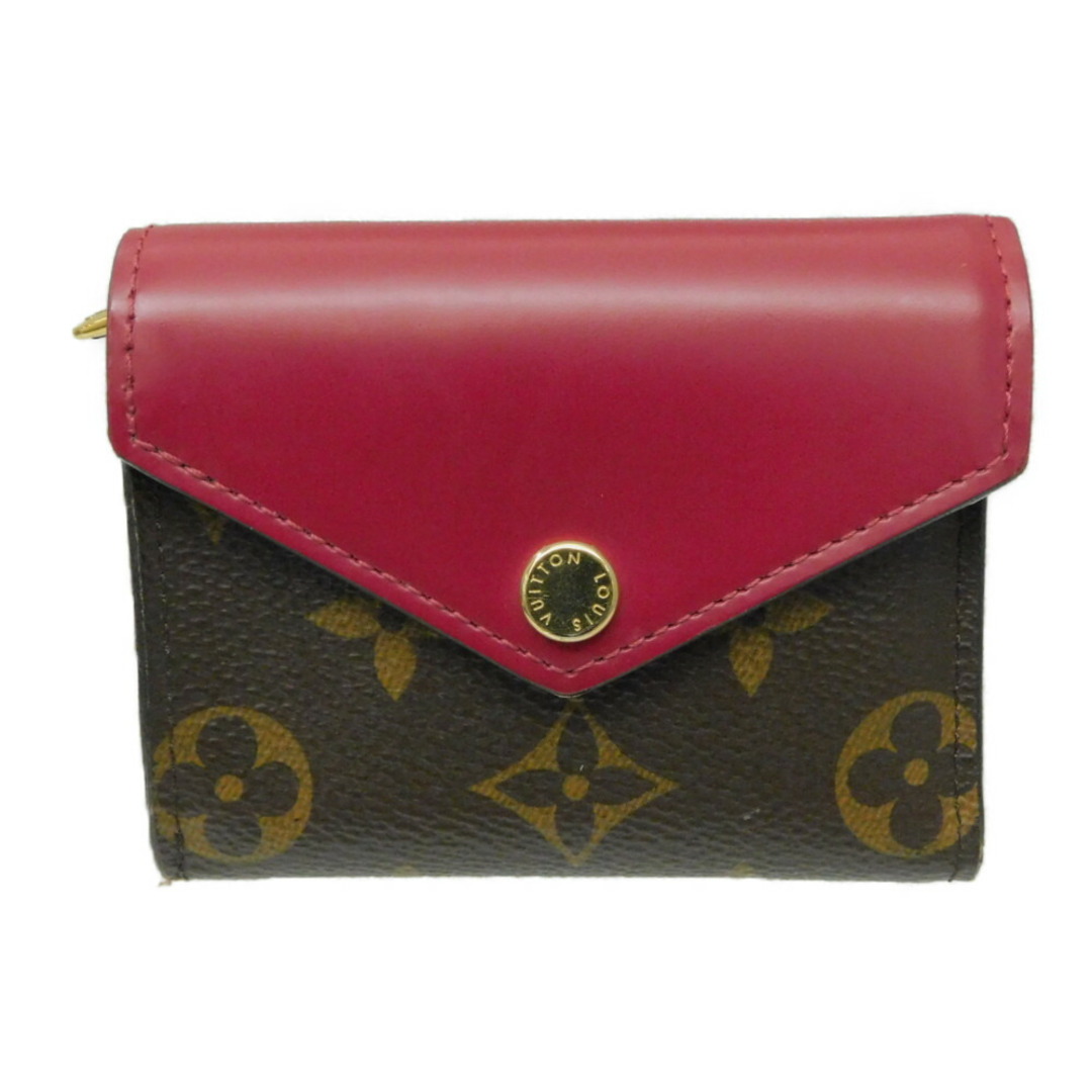 LOUIS VUITTON 三つ折り財布 ブラウン/ワインレッドモノグラム