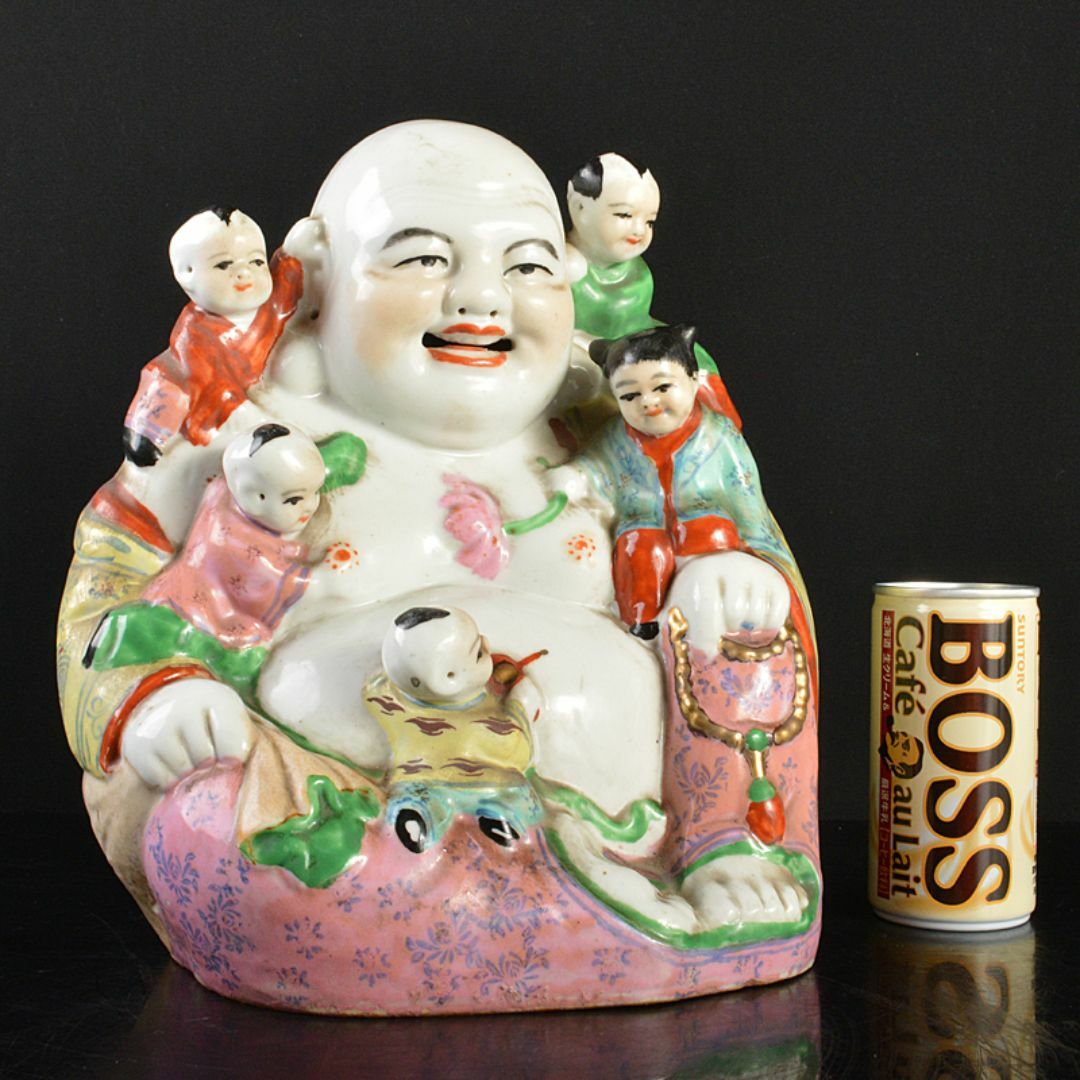 中国 景徳鎮製 粉彩 漢詩山水文瓶 D R6038B 中国 景徳