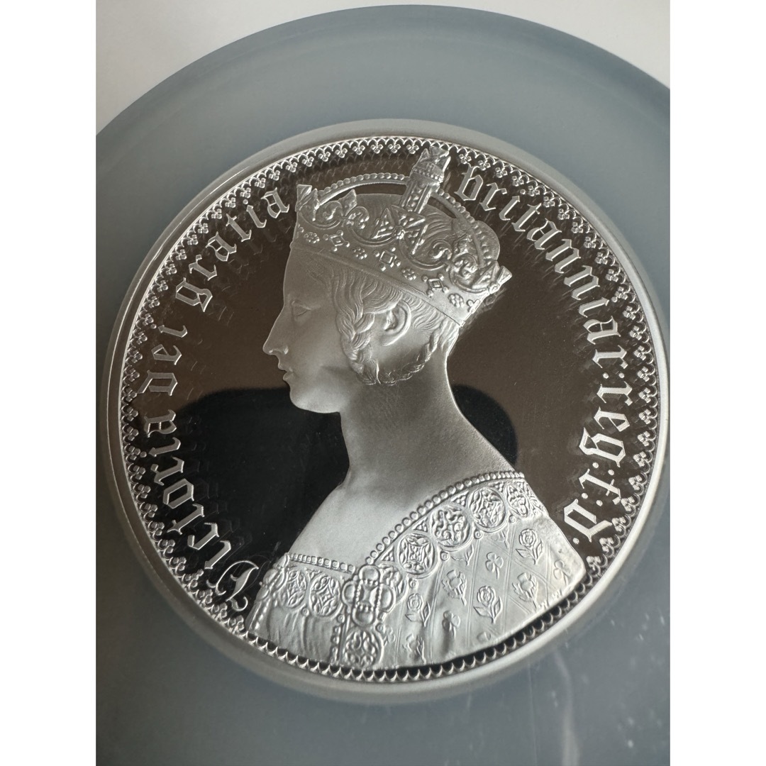準最高鑑定】2021年 ロイヤルミント ゴシック クラウン 銀貨 ゴチック