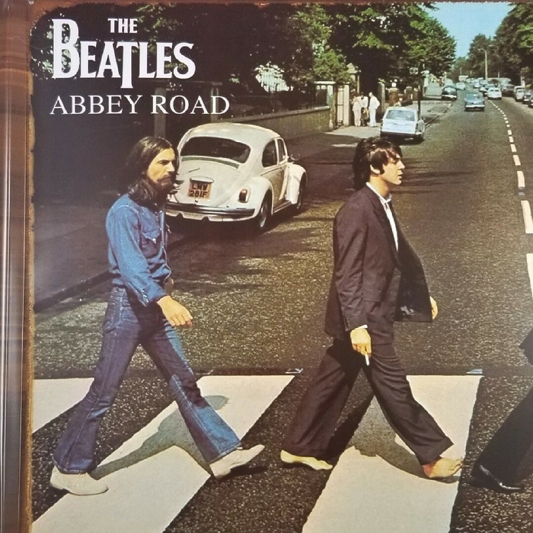 デザイン看板A4】ビートルズ横断歩道☆ポスター 絵グッズ ブリキ看板