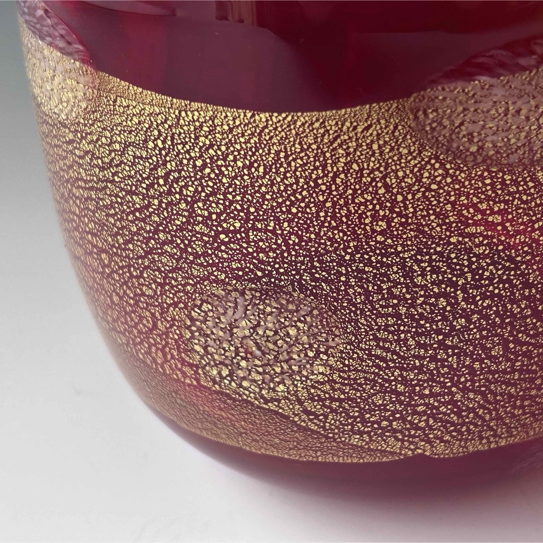 茶道具金彩ガラス水指銘「花火」石橋忠三郎共箱工芸夏茶会