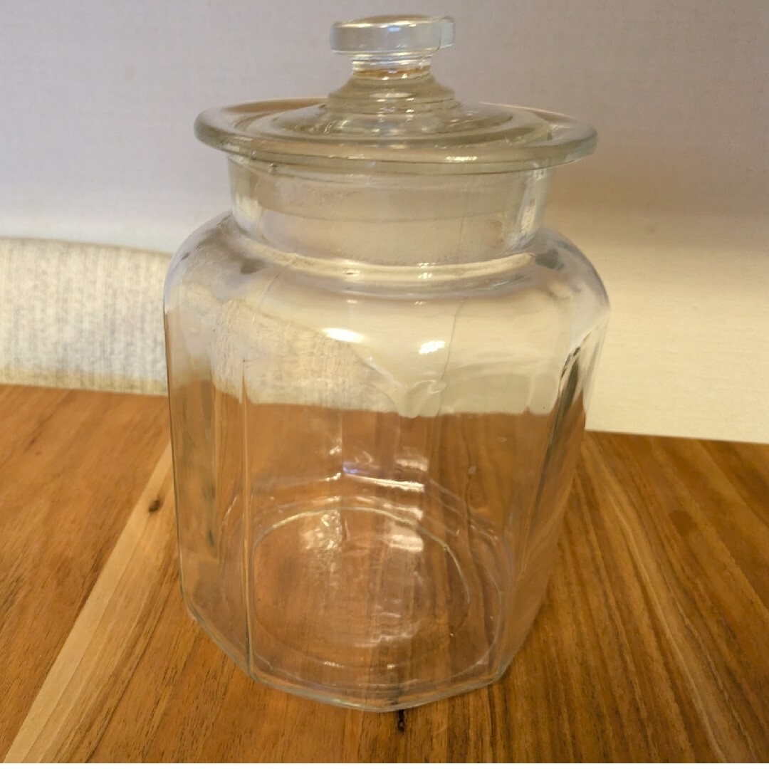 昭和レトロ ブリキ製蓋付きガラス瓶 3個セット 昭和レトロ ブリキ製蓋