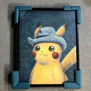 ゴッホピカチュウ キャンバスアート 黒枠Sサイズ45cm×35cm ゴッホ