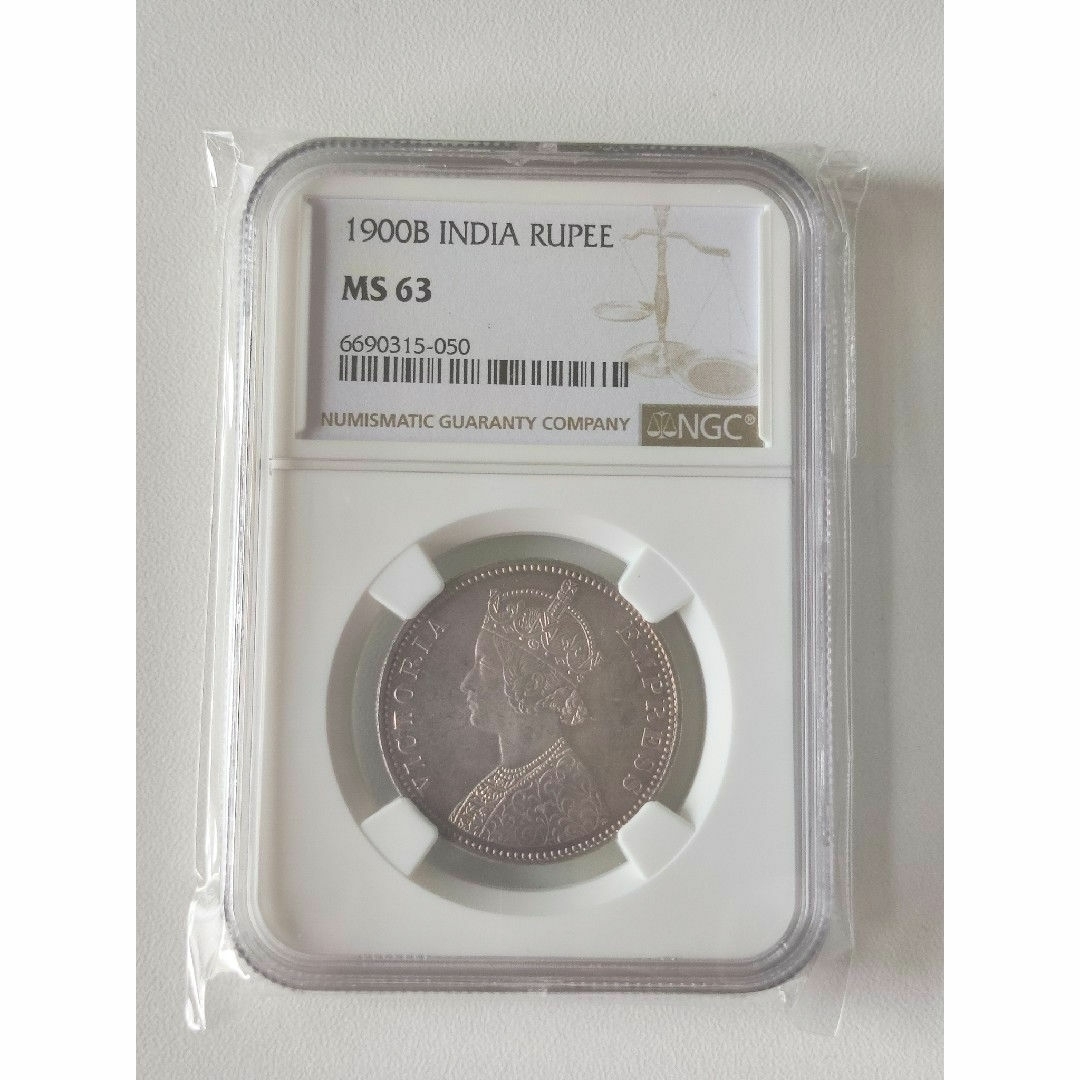 インド ルピー MS63 1900B NGC ヴィクトリア