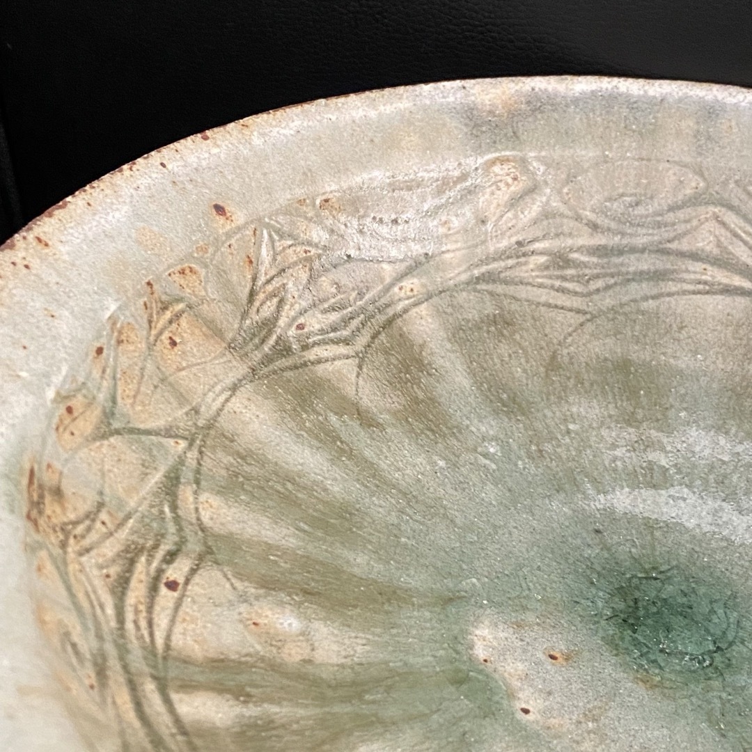 坂口健 白化粧掻落鉢 盛鉢 大皿 25cm 皿 器 作家もの 作陶