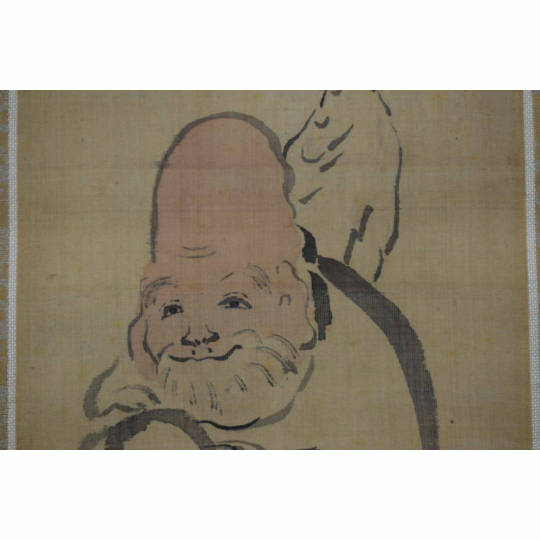 真作】池大雅/福禄寿画賛/掛軸☆宝船☆Y-937JM