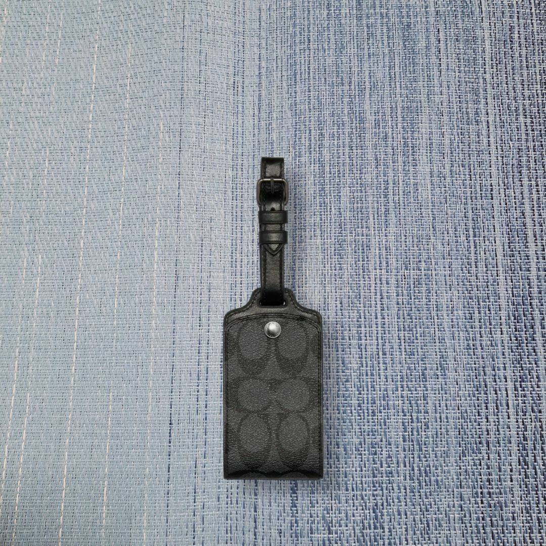 コーチ COACH ネームタグ シグネチャー ラゲッジタグ チャコール