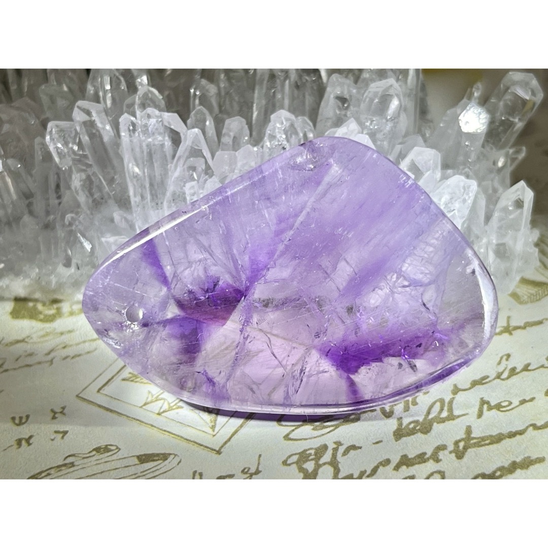 トラピッチェ アメジスト紫水晶ペンダントトップパーツ原石パーツ