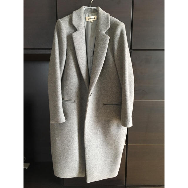 ENFOLD - ENFOLD ライトメルトンテーラーコート 38 グレーの通販 by