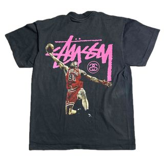 Denis Rodman × Stussy Tシャツ 黒タグL シカゴ ブルズの通販 by 古着