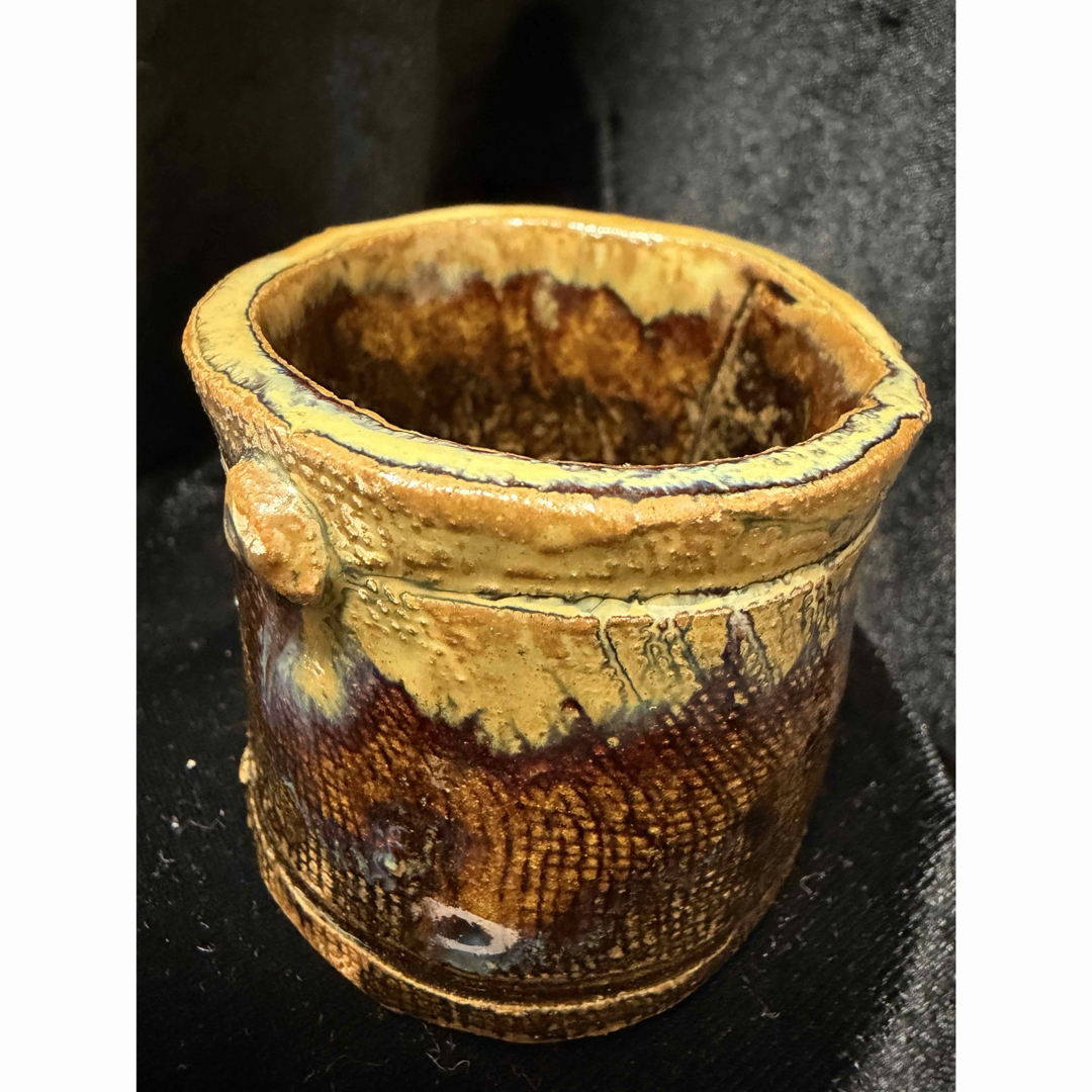 骨董品 陶器アンティーク年代不明直径5cm×高さ5cm整理品現状品のみの