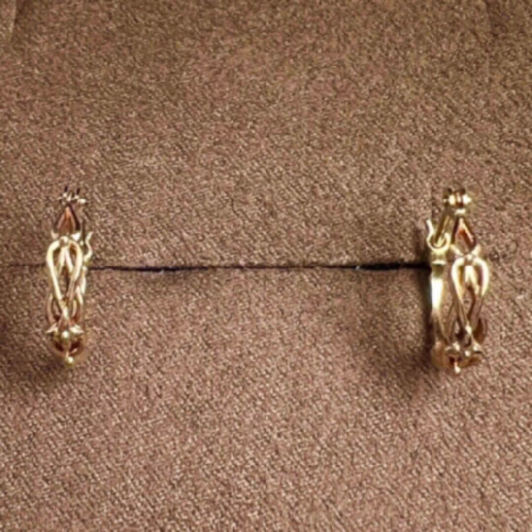 agete アガット 透かしフープピアス YG