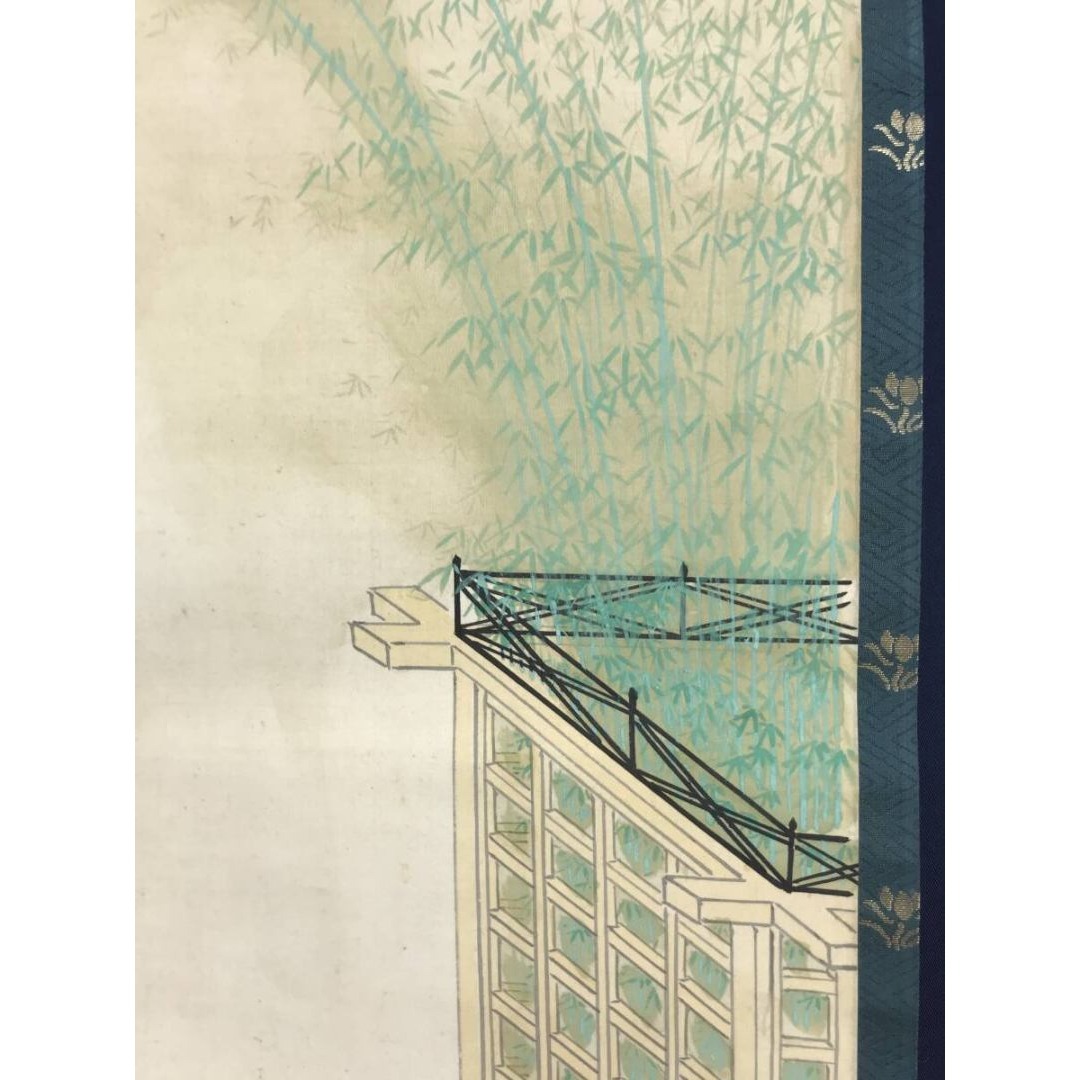 真作/嶺子/能画/人物図/祝掛軸/正月掛軸/掛軸☆宝船☆AK-646の通販