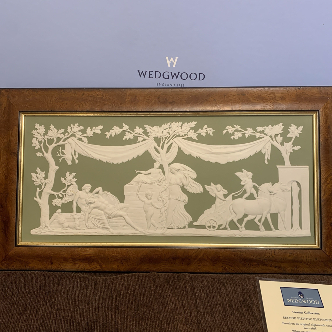 ウェッジウッド プラーク ジャスパー 陶板 額 ギリシャ神話 セレネ