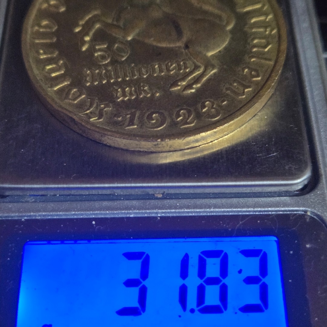 1923年 5000万 マルク 硬貨 ヴェストファーレン ドイツ 緊急貨幣