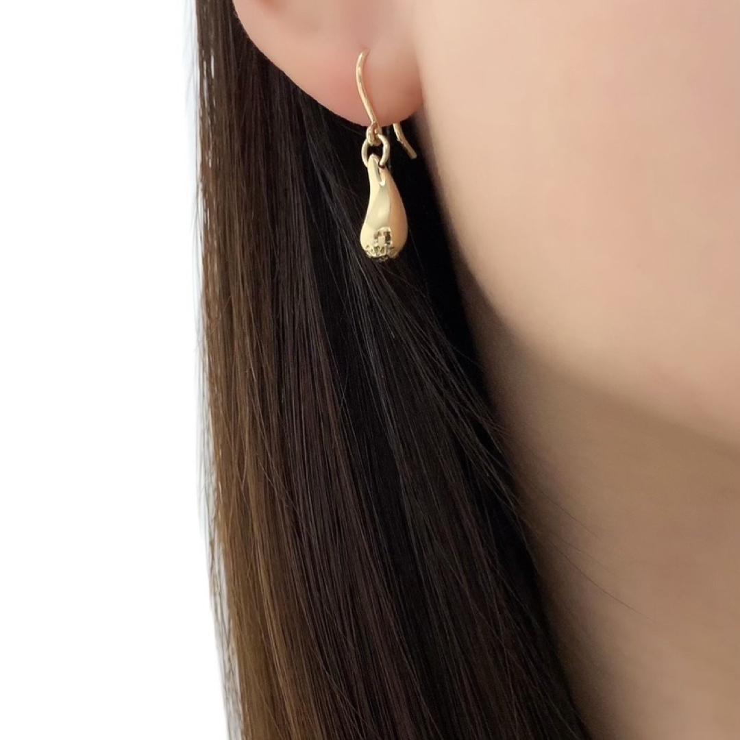 たか ティファニー ティアドロップ ピアス 750 キャッチ純正 Tiffany