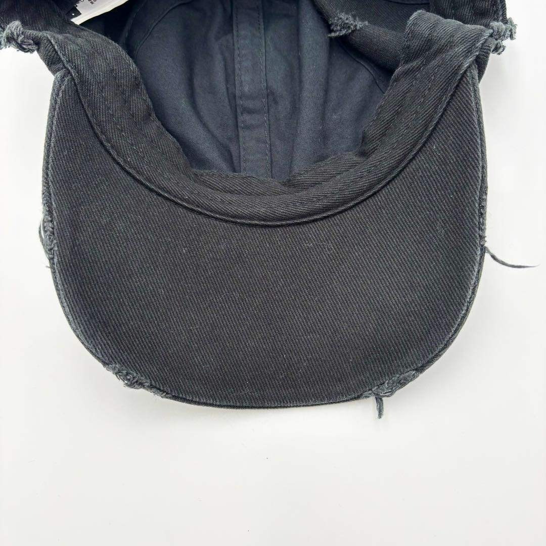極美品 ディーゼル C-EWAN ダメージキャップ デカロゴ ブラック