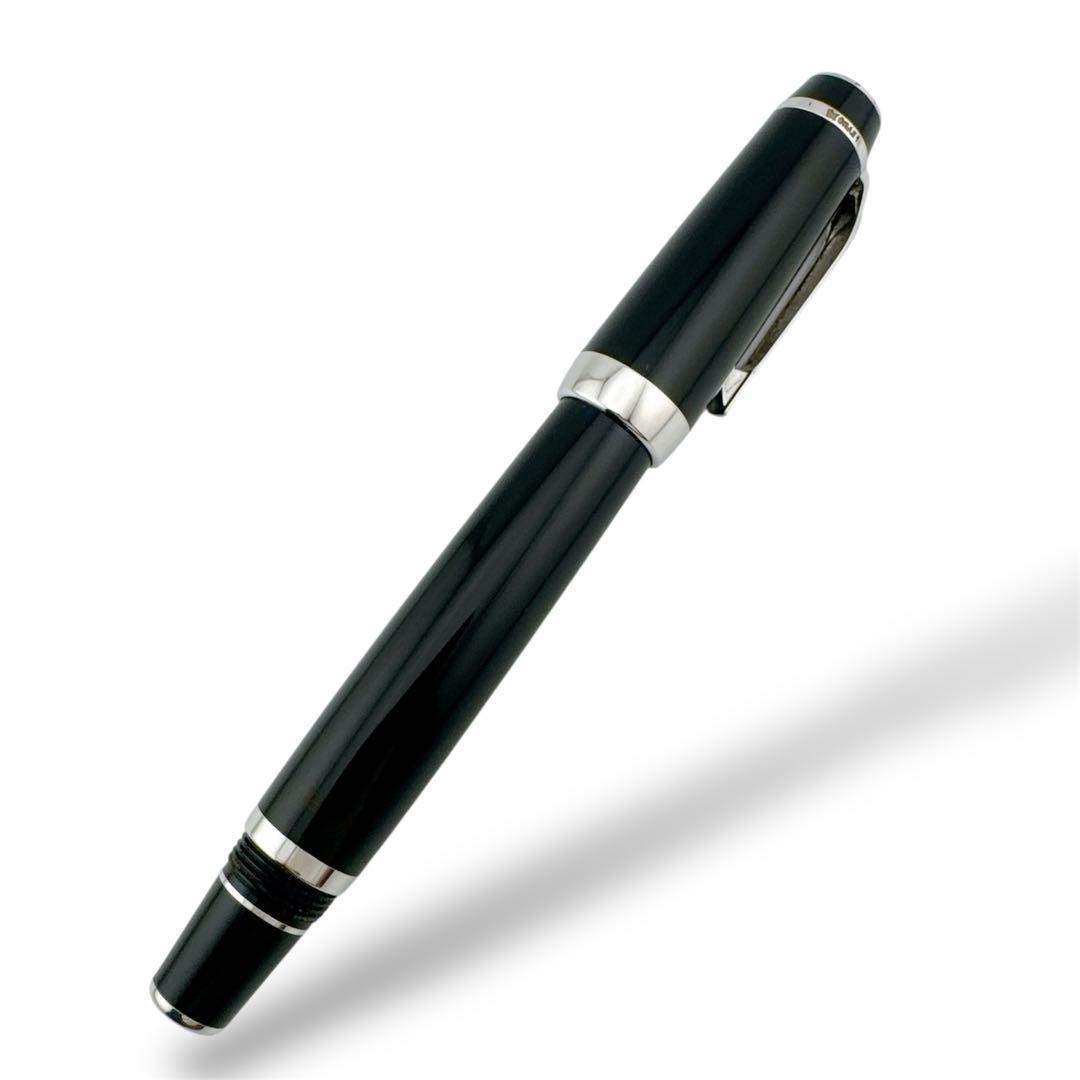 モンブラン ボエム 万年筆 ペン先14K ブラック シルバー インクなし