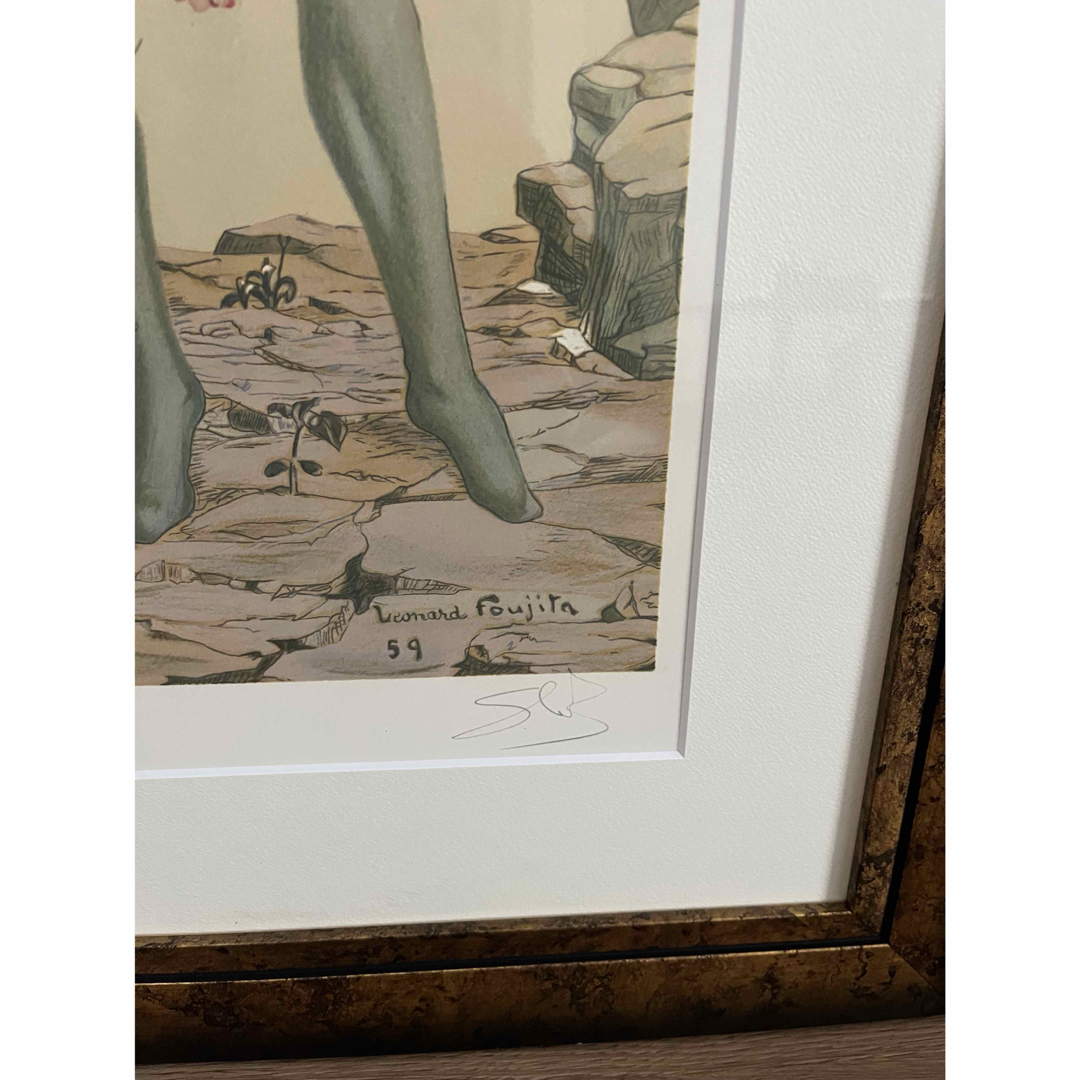 藤田嗣治 レオナール・フジタ 「花の洗礼」 大版リトグラフ