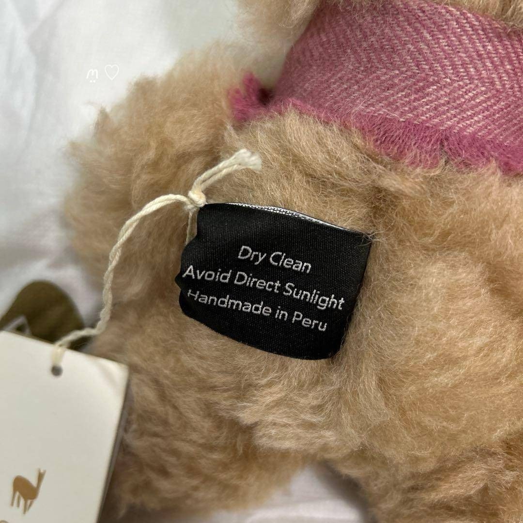 新品alpakaアルパカ テディベアSAMI 20cm マフラー くまぬいぐるみ