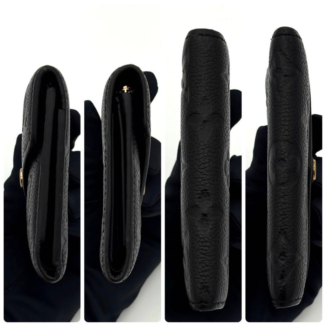 ルイヴィトン 折財布 モノグラム アンプラント ヴィクトリーヌ 黒 2454