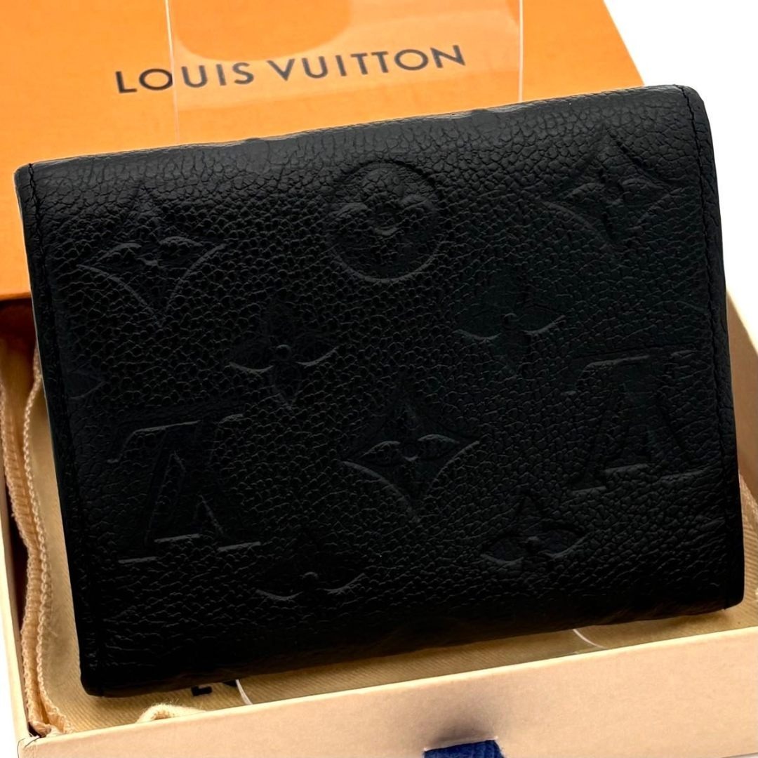 ルイヴィトン 折財布 モノグラム アンプラント ヴィクトリーヌ 黒 2454