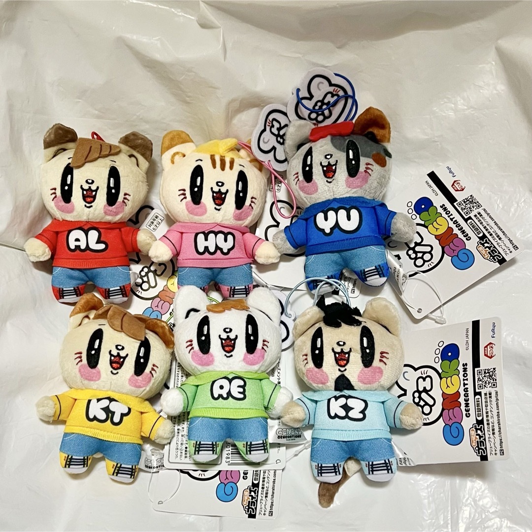 GENERATIONS ジェ猫 プライズ マスコット ぬいぐるみ 全6種 おもちゃ