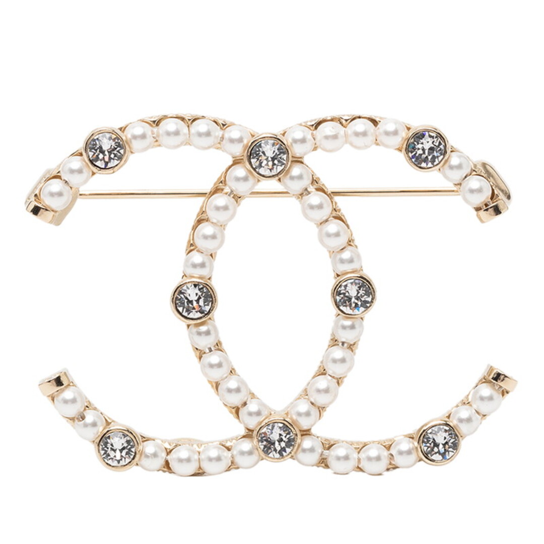 CHANEL - 美品 シャネル ココマーク ブローチ フェイクパール ビジュー