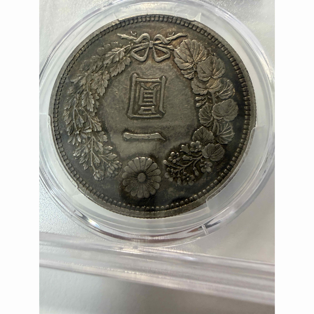 本物保証 明治16年1円銀貨 一圓銀貨 円銀 大型 CAG鑑定の通販 by