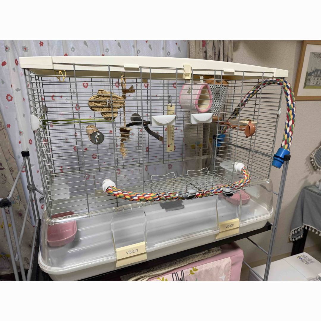 vision 鳥かご HAGEN 横網L01 ヒートランプ、日光浴ランプセットの通販