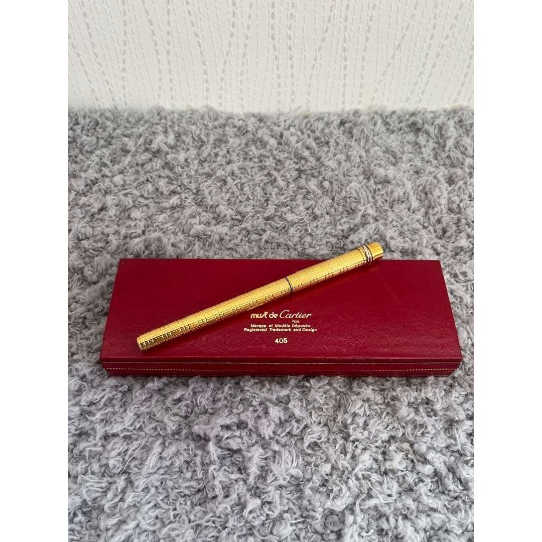 Cartier - Cartier カルティエ トリニティ 万年筆 ゴールド ペン先18K