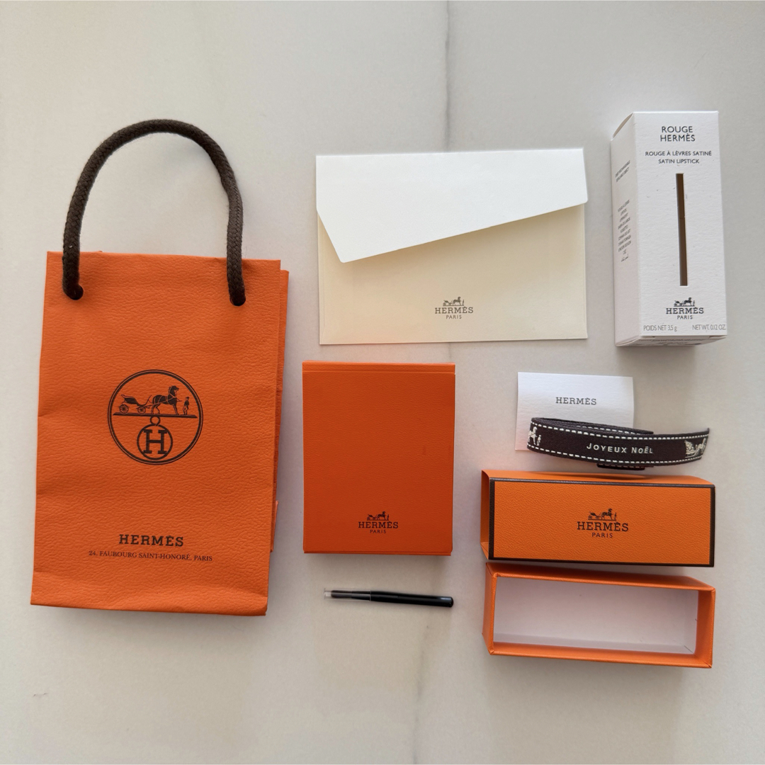 HERMES - HERMES エルメス ショップ袋 リボン 空箱 封筒 ノベルティ