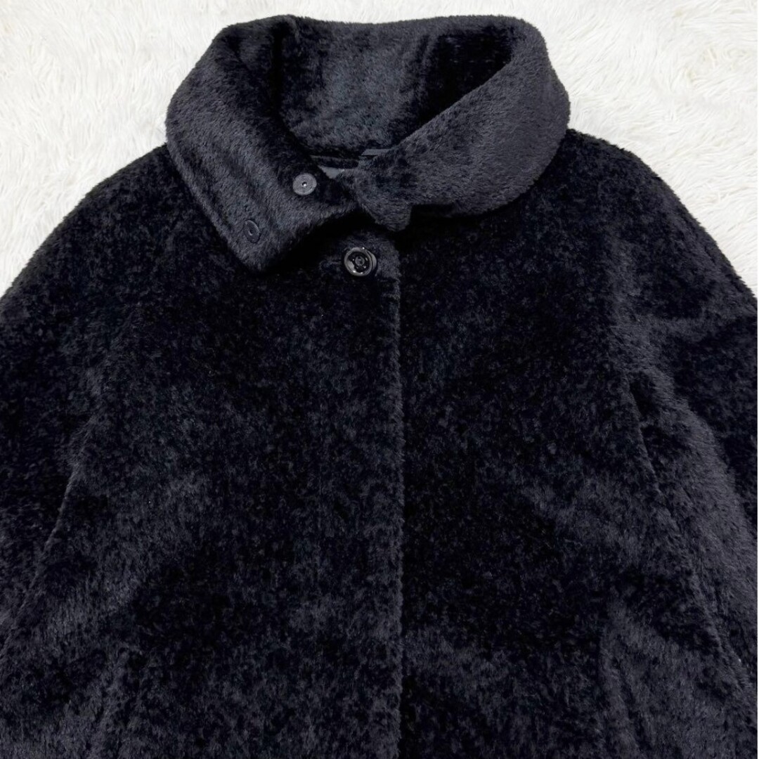 Max Mara - 極美品 MaxMara アルパカ シャギーコート 黒 テディ Lの