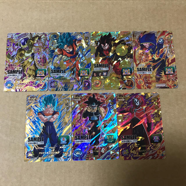 スーパードラゴンボールヒーローズUM8弾サンプルカードフルコンプ全7種