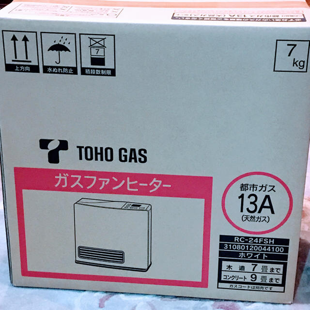 未使用 TOHO GAS ガスファンヒーターRC-24FSH 都市ガス ホワイト 東邦