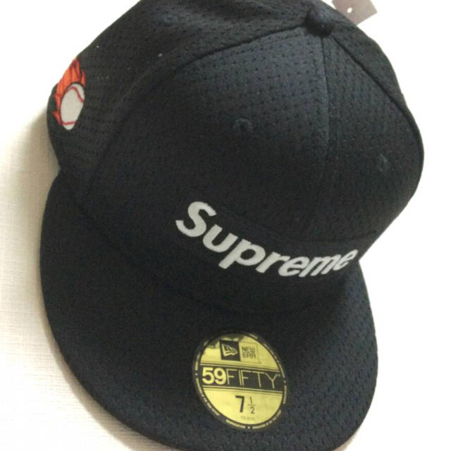 Supreme Hat supreme newera black 7 1/2 シュプリーム 7-1/2 Men 7 1⁄